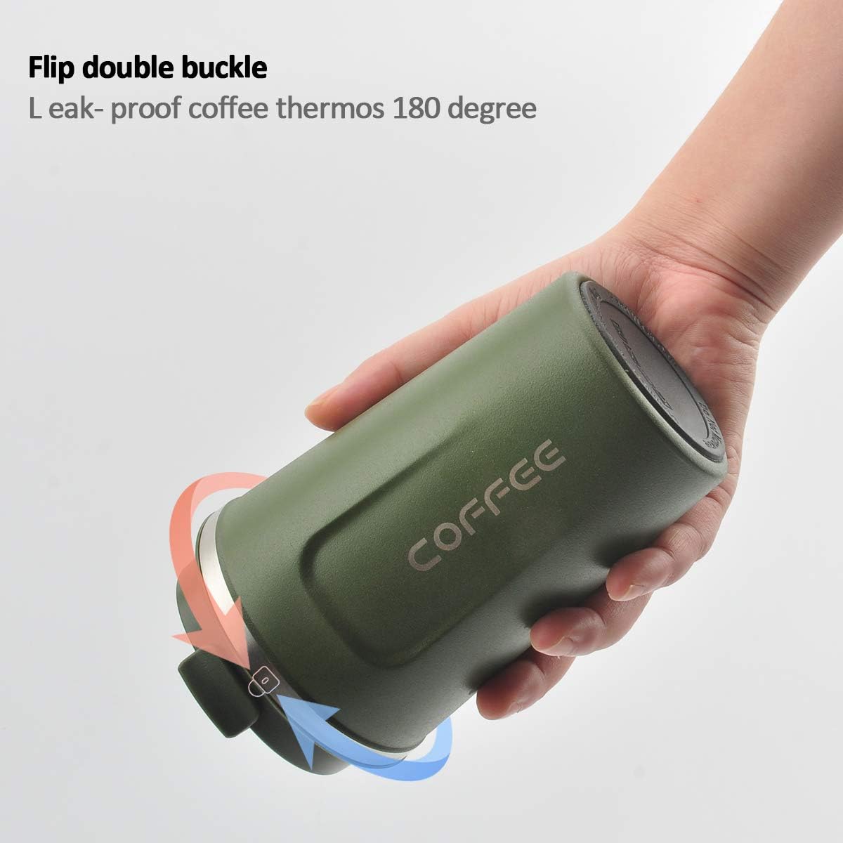 12 oz Stainless Steel Vacuum Insulated Mug - Spill-Proof Coffee Travel Mug with Lid