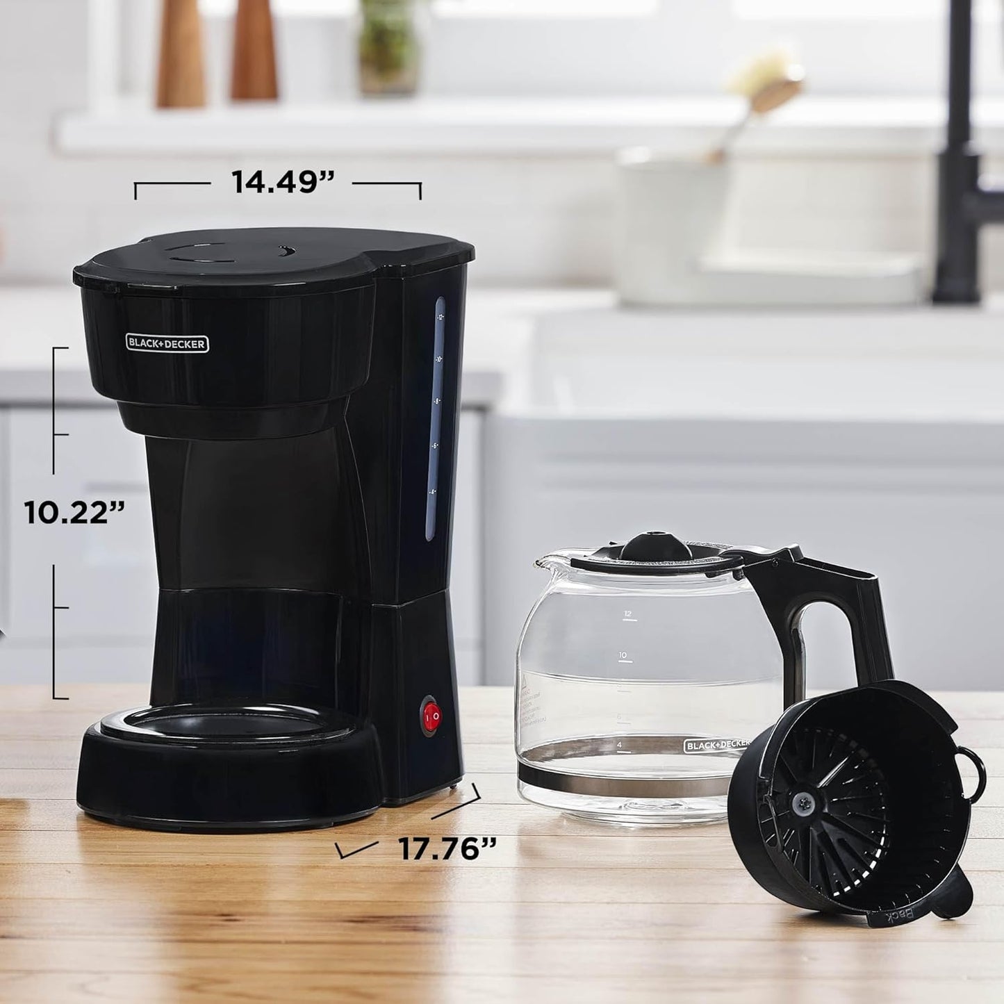 BLACK+DECKER 12-Cup Coffee Maker, Black