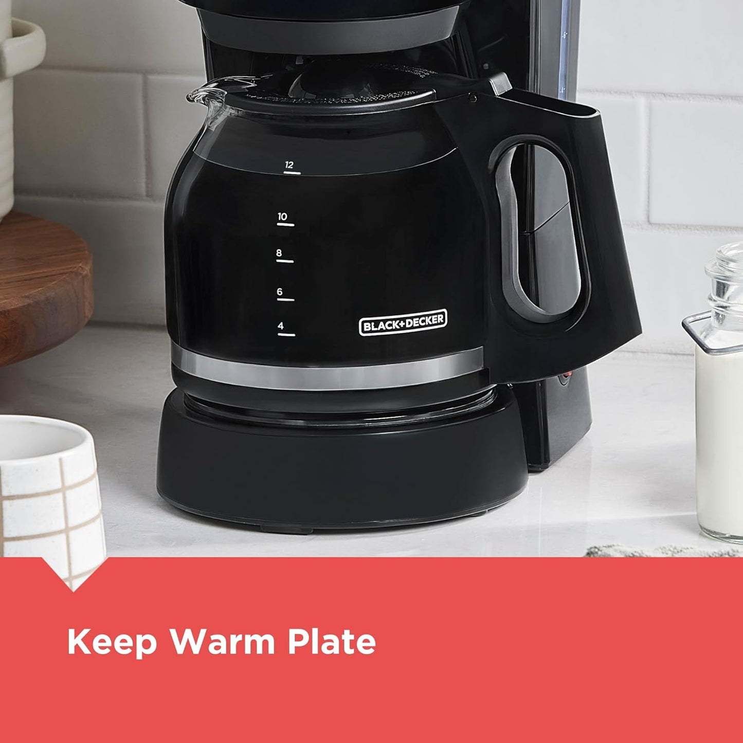 BLACK+DECKER 12-Cup Coffee Maker, Black